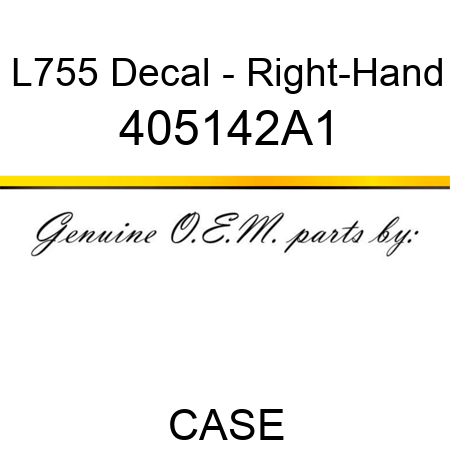 L755 Decal - Right-Hand 405142A1