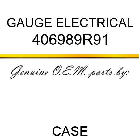 GAUGE, ELECTRICAL 406989R91