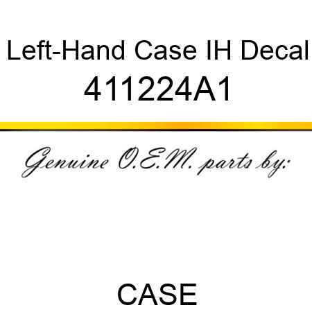 Left-Hand Case IH Decal 411224A1