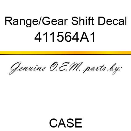 Range/Gear Shift Decal 411564A1