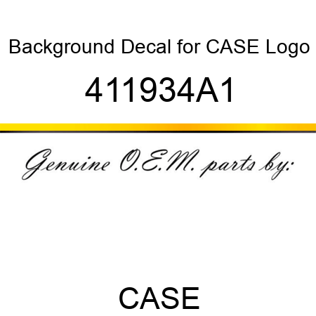 Background Decal for CASE Logo 411934A1