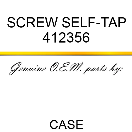 SCREW, SELF-TAP 412356