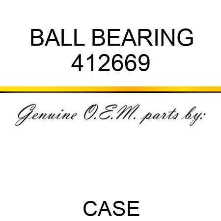 BALL BEARING 412669