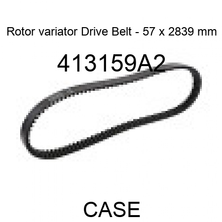 Rotor variator Drive Belt - 57 x 2839 mm 413159A2
