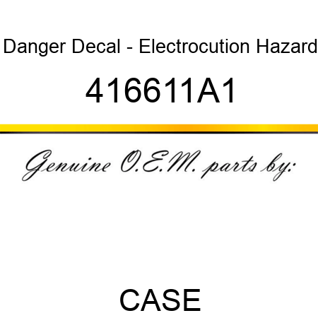 Danger Decal - Electrocution Hazard 416611A1
