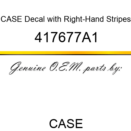 CASE Decal with Right-Hand Stripes 417677A1