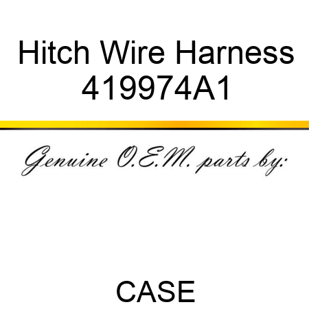 Hitch Wire Harness 419974A1