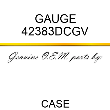 GAUGE 42383DCGV