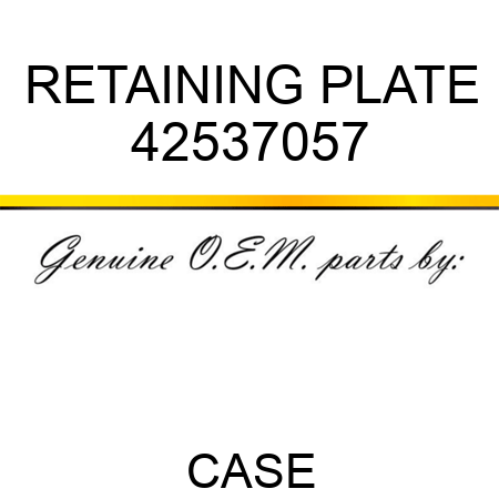 RETAINING PLATE 42537057