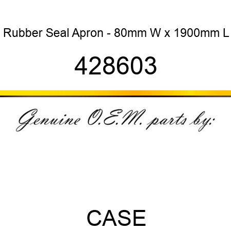 Rubber Seal Apron - 80mm W x 1900mm L 428603