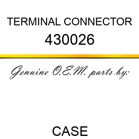 TERMINAL CONNECTOR 430026