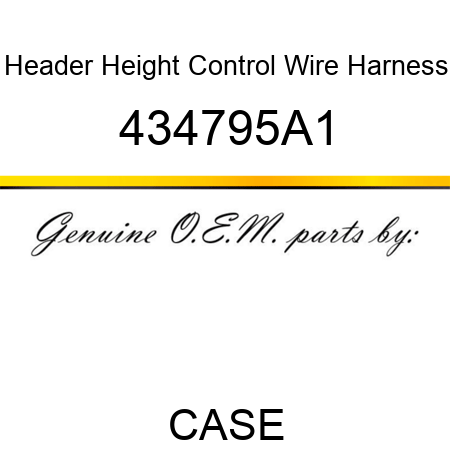 Header Height Control Wire Harness 434795A1