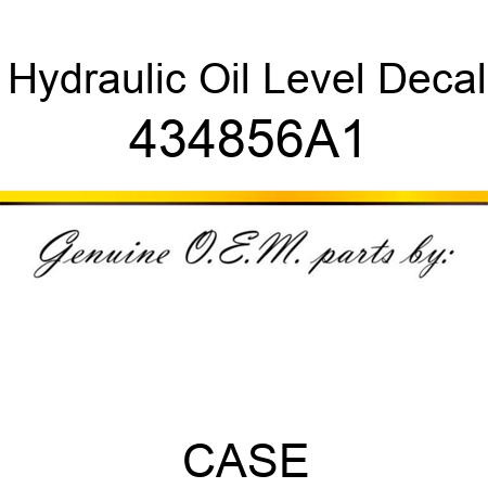 Hydraulic Oil Level Decal 434856A1