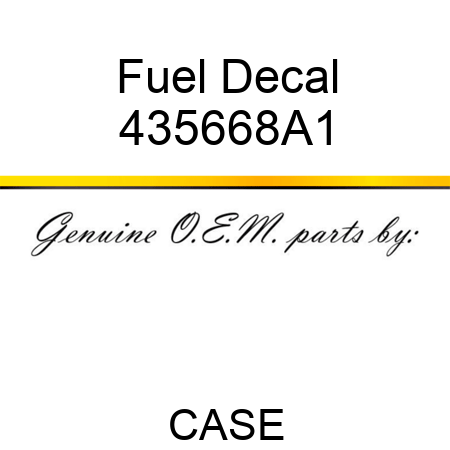 Fuel Decal 435668A1