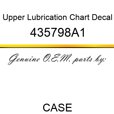 Upper Lubrication Chart Decal 435798A1