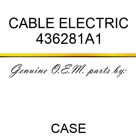 CABLE, ELECTRIC 436281A1