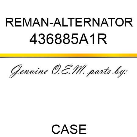 REMAN-ALTERNATOR 436885A1R