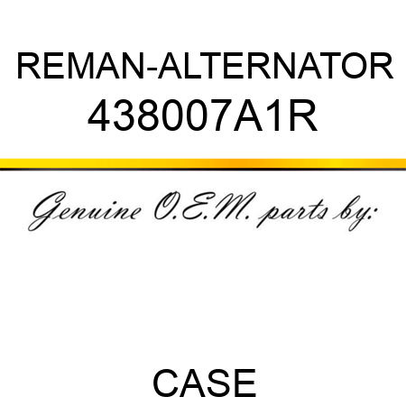 REMAN-ALTERNATOR 438007A1R