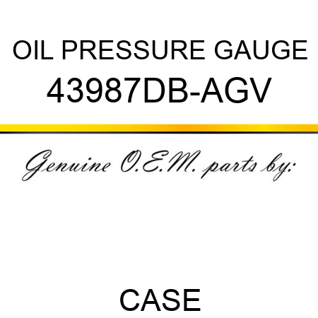 OIL PRESSURE GAUGE 43987DB-AGV