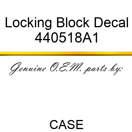 Locking Block Decal 440518A1