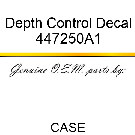 Depth Control Decal 447250A1