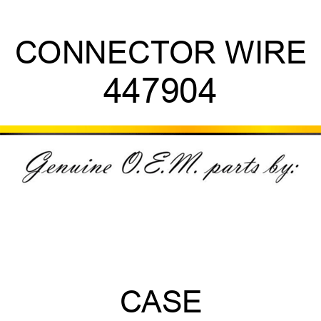 CONNECTOR, WIRE 447904