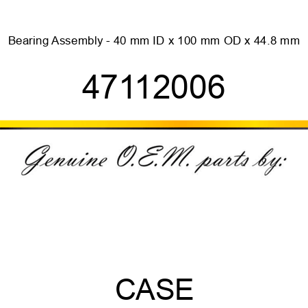 Bearing Assembly - 40 mm ID x 100 mm OD x 44.8 mm 47112006