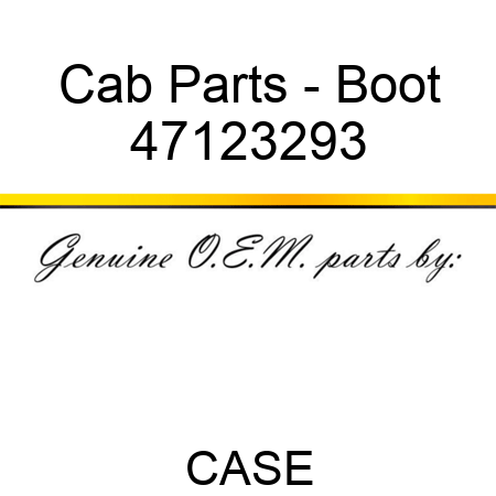 Cab Parts - Boot 47123293