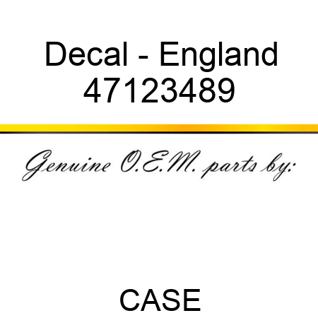 Decal - England 47123489