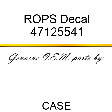 ROPS Decal 47125541