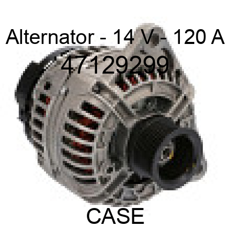 Alternator - 14 V - 120 A 47129299