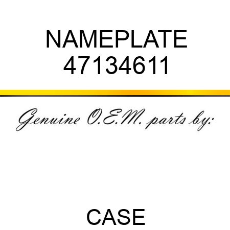 NAMEPLATE 47134611