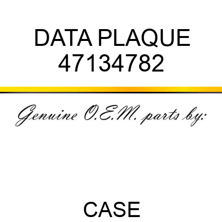 DATA PLAQUE 47134782