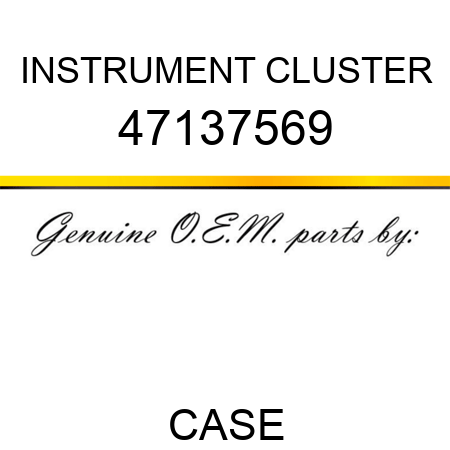 INSTRUMENT CLUSTER 47137569