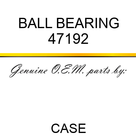 BALL BEARING 47192
