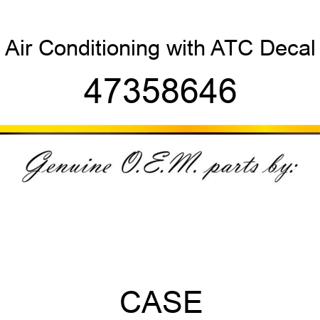 Air Conditioning with ATC Decal 47358646