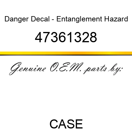 Danger Decal - Entanglement Hazard 47361328