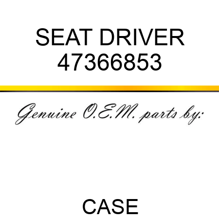SEAT, DRIVER 47366853