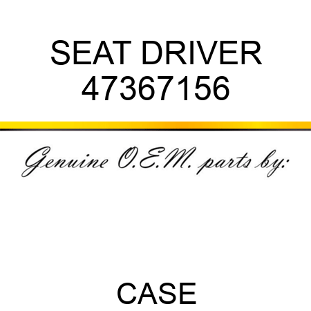 SEAT, DRIVER 47367156
