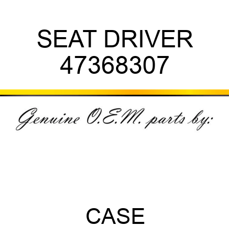 SEAT, DRIVER 47368307