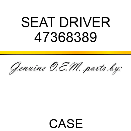 SEAT, DRIVER 47368389
