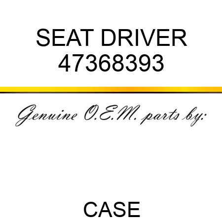 SEAT, DRIVER 47368393