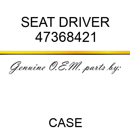 SEAT, DRIVER 47368421