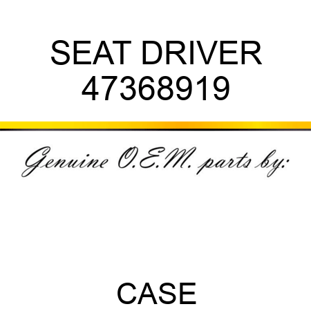 SEAT, DRIVER 47368919