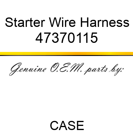 Starter Wire Harness 47370115