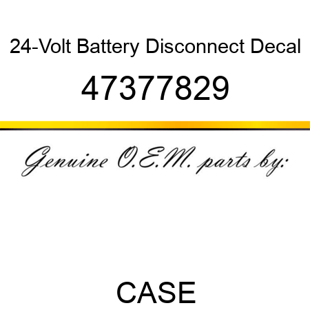 24-Volt Battery Disconnect Decal 47377829