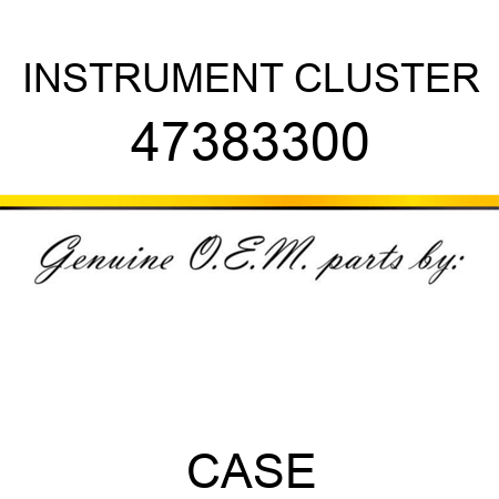 INSTRUMENT CLUSTER 47383300