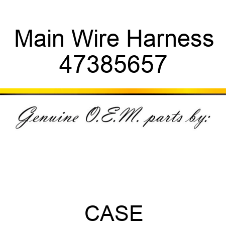 Main Wire Harness 47385657