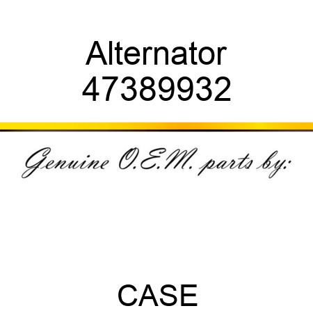 Alternator 47389932