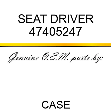 SEAT, DRIVER 47405247